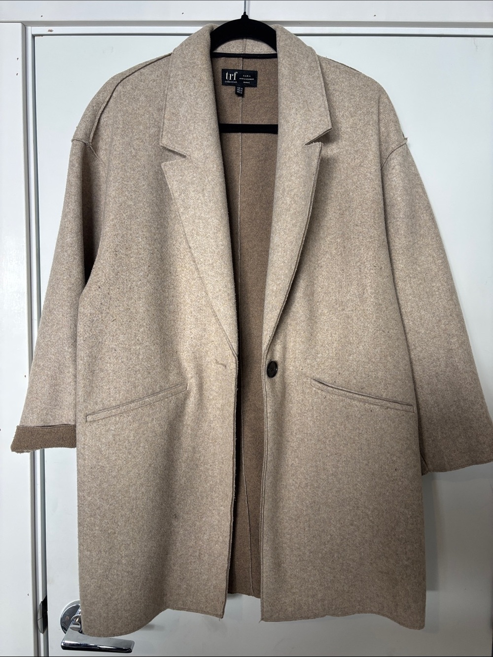 Zara Taupe Longline Trench Coat